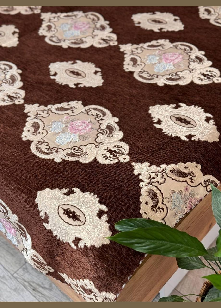 Покривало дивандек велюр 180х200 см Коричневий (П4К-180-divandek-008) No Brand (308755095)