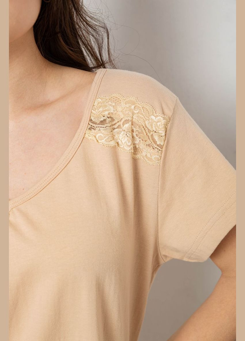 Бежевая всесезон пижама женская с принтом,, Andi