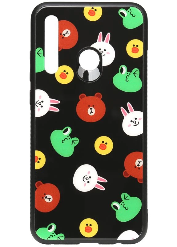 Чехолнакладка Cartoon Print Glass Case Huawei P Smart Z Line friends Black Toto (301783038)