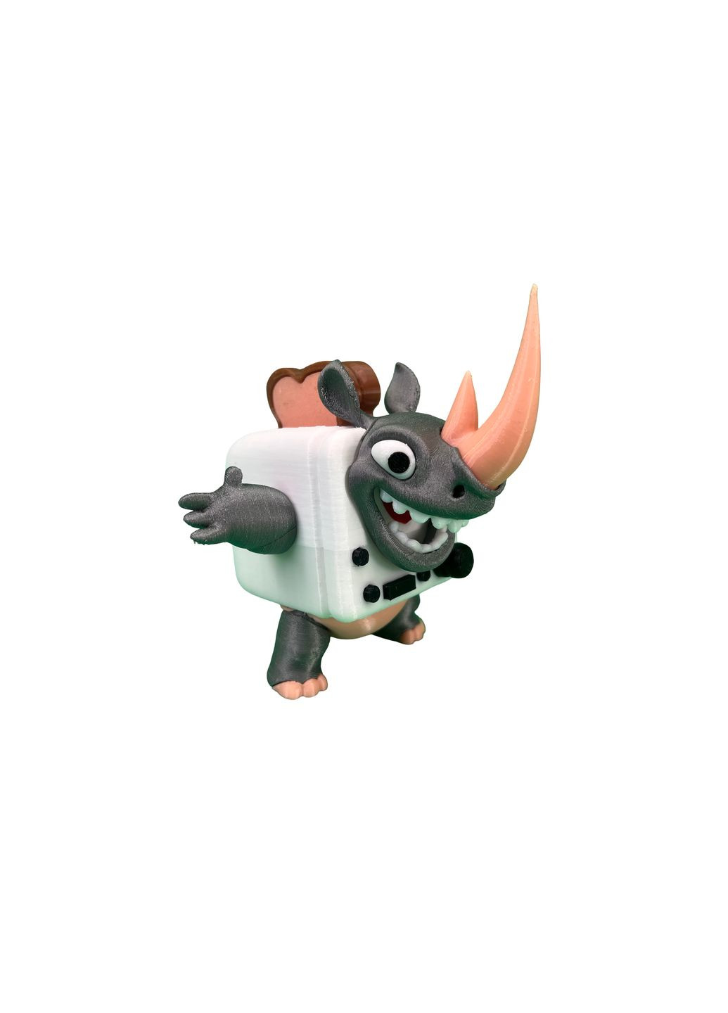 Іграшка Rino Rino Tosterino з серії Italian Brainrot, сірий 11 см (PIG10044) DrukHouse3D (352166145)