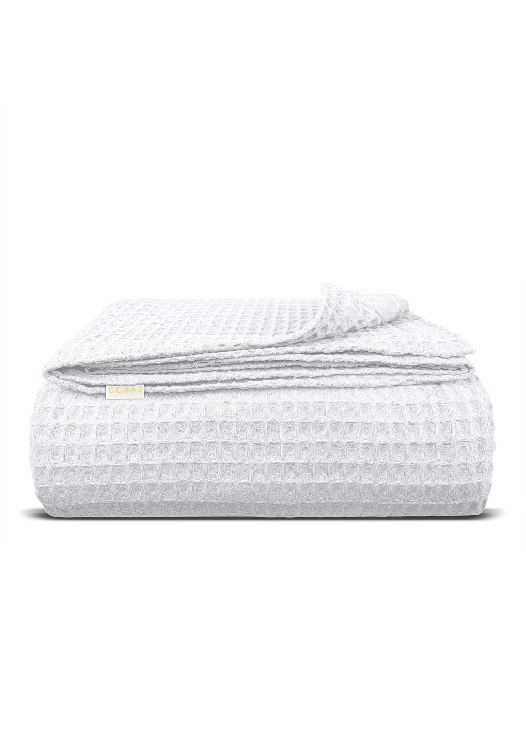 Плед-покрывало вафельное 200х220 см Snow Greek Waffle Белый Cosas (369668530)