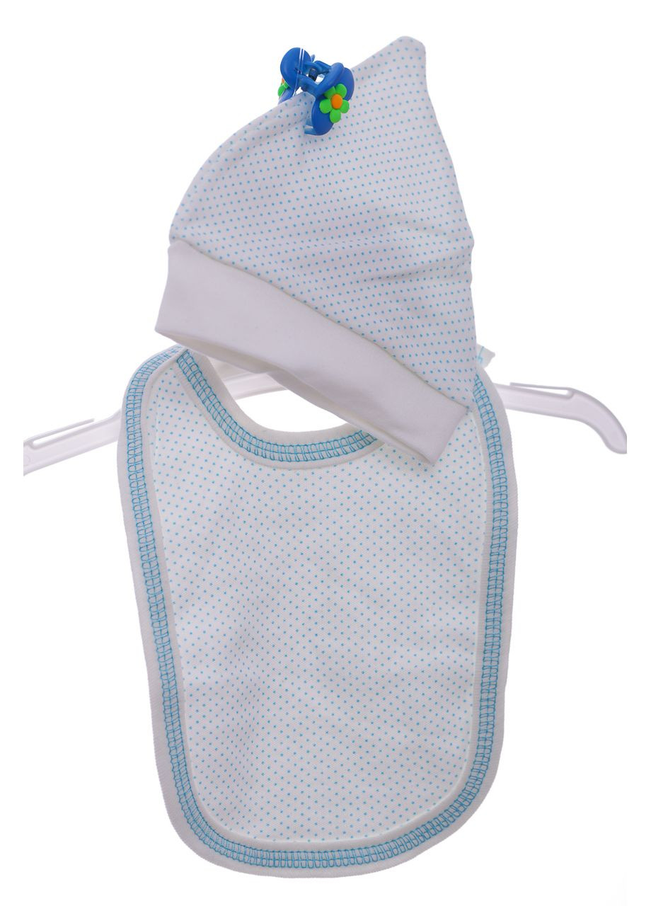 Білий демісезонний комплект розпашонка, повзунки, шапочка трикотажний для хлопчика білий 62 см (37267) BABYKROHA