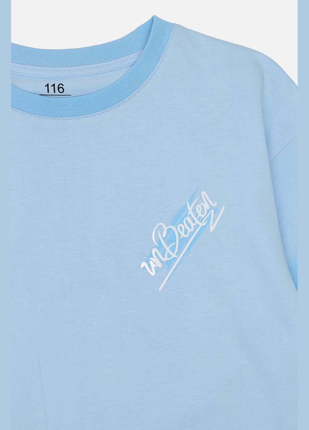 Блакитна літня футболка з коротким рукавом для хлопчика колір блакитний cb-00268776 Yuki