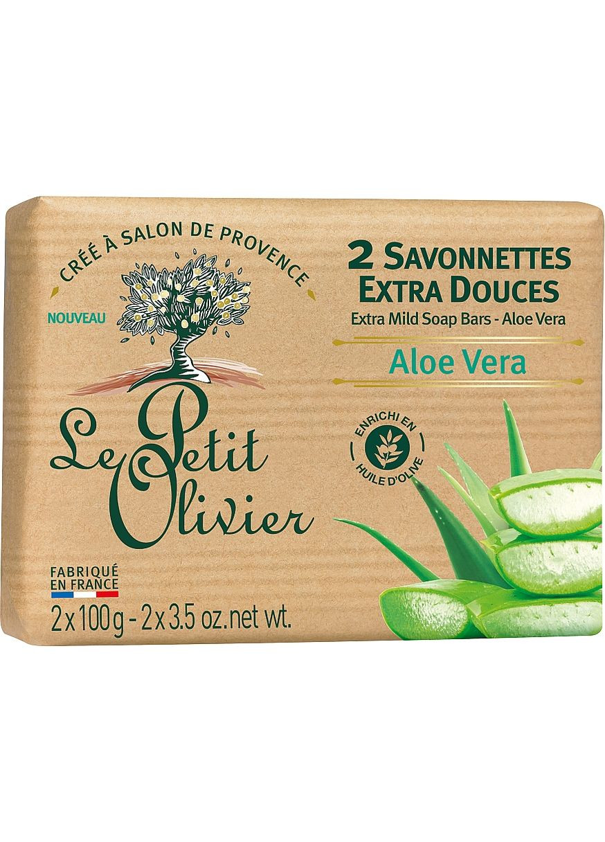 Мыло экстранежное с экстрактом алоэ вера Aloe Vera 2x100g (927432-37002) Le Petit Olivier (368621374)