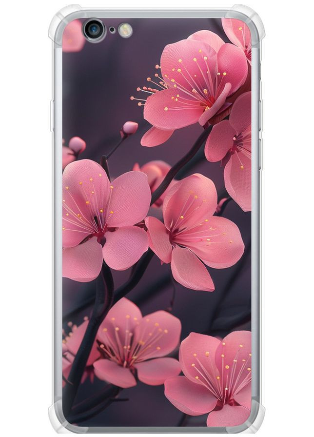 Силикон с усиленными углами чехол 'Пурпурная сакура' для Endorphone apple iphone 6 plus (291885355)