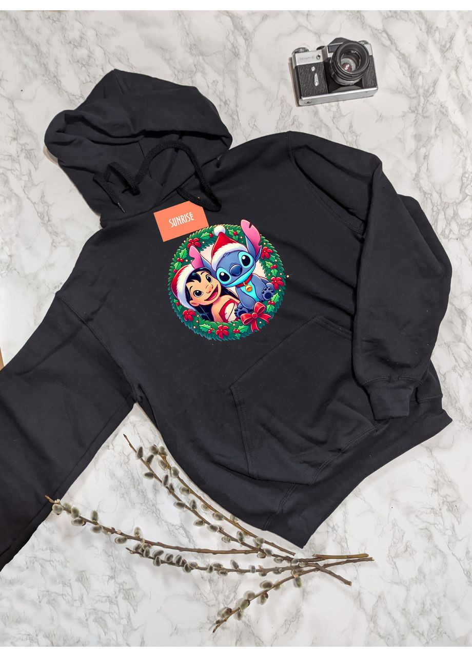 Жіноча толстовка/худі "Ліло та Стіч (новорічні)" S No Brand (370566213)