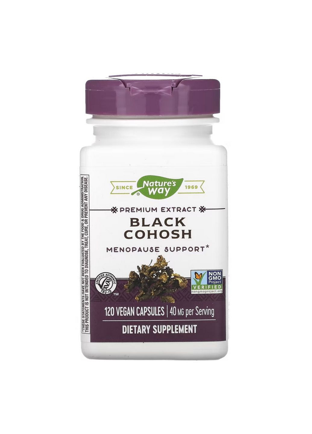 Натуральная добавка Black Cohosh 40 mg, 120 вегакапсул Nature's Way (293338355)