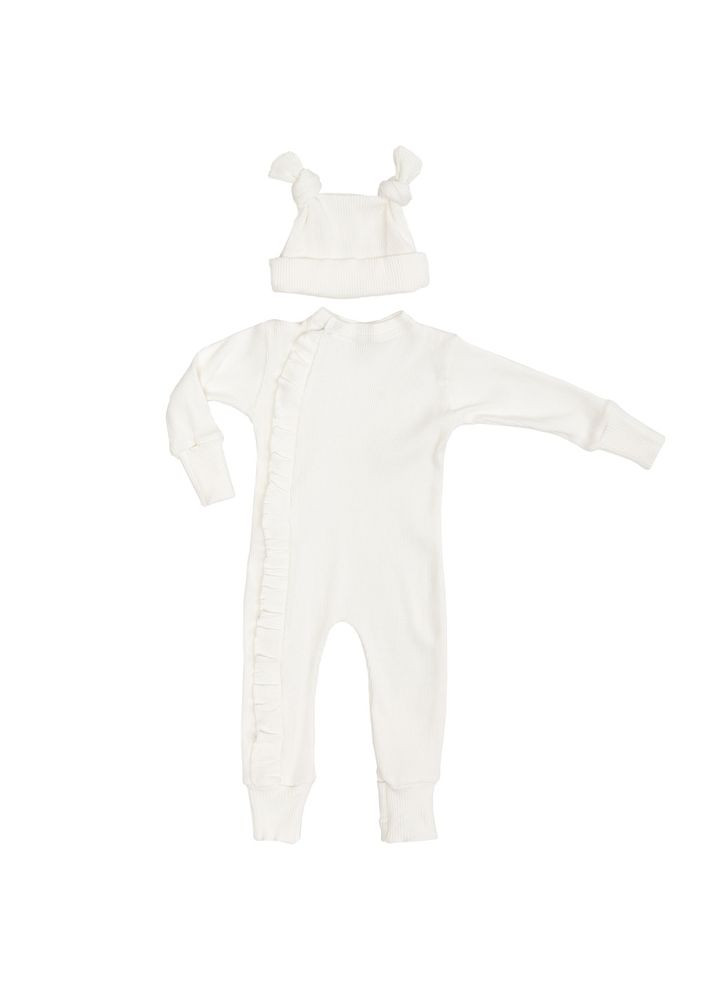 Человечек и шапочка для девочки Ego Baby Girl, интерлок, р.62, молочный () Twins W-192-TEBG62-202 (355183731)