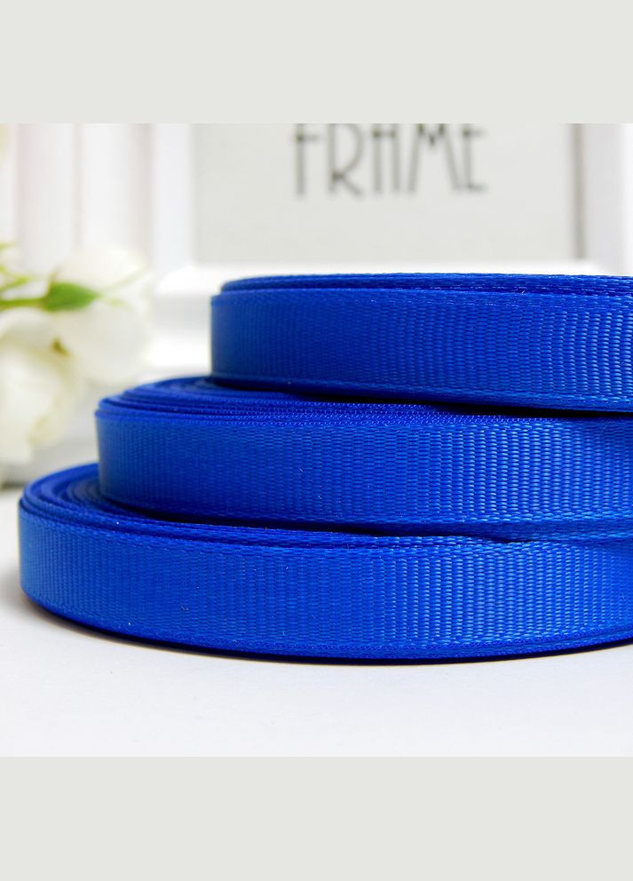 Лента репсовая однотонная, 0,9 см, №40 синяя No Brand (340486090)