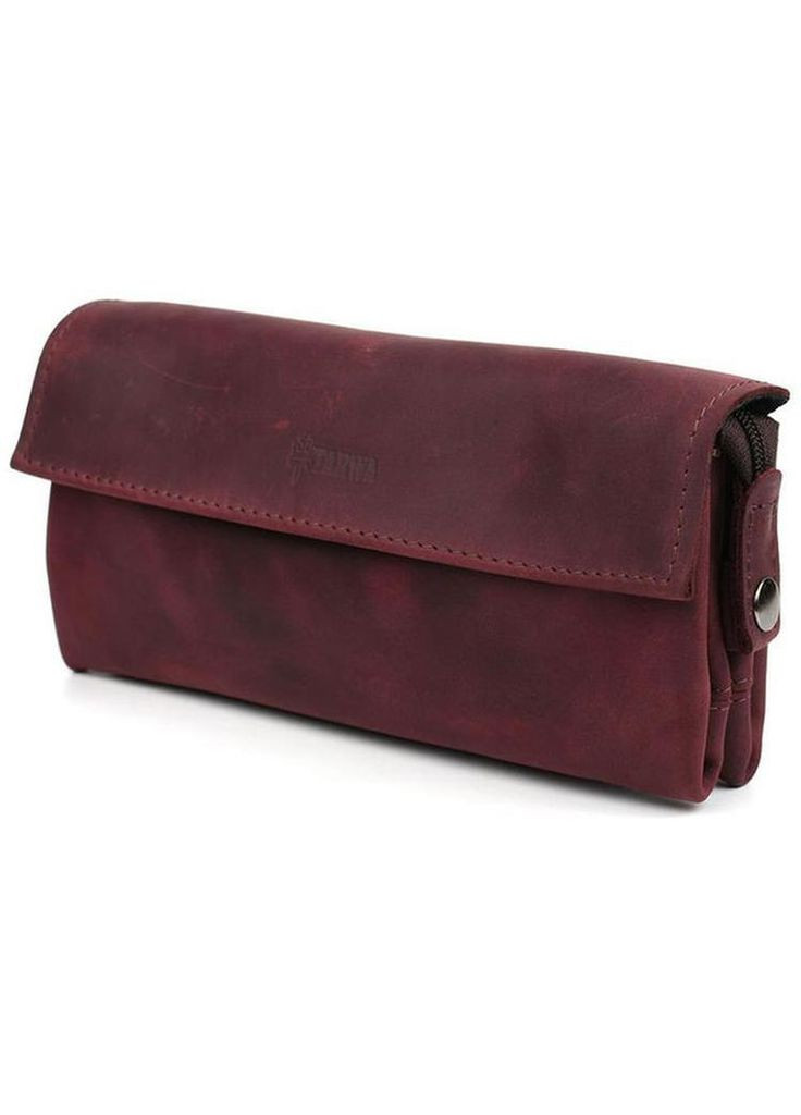 Сумка клатч на кисть чоловіча з натуральної шкіри маленька Бордовий 36474 TARWA (353966778)