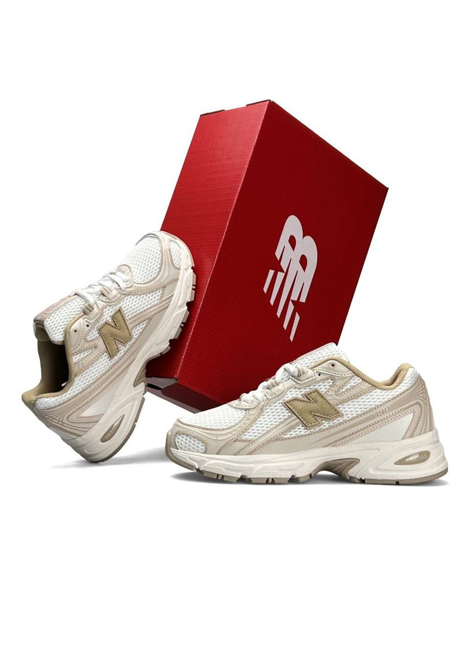 Кроссовки женские New Balance White Beige No Brand 740 бежевые демисезоны (346055178)