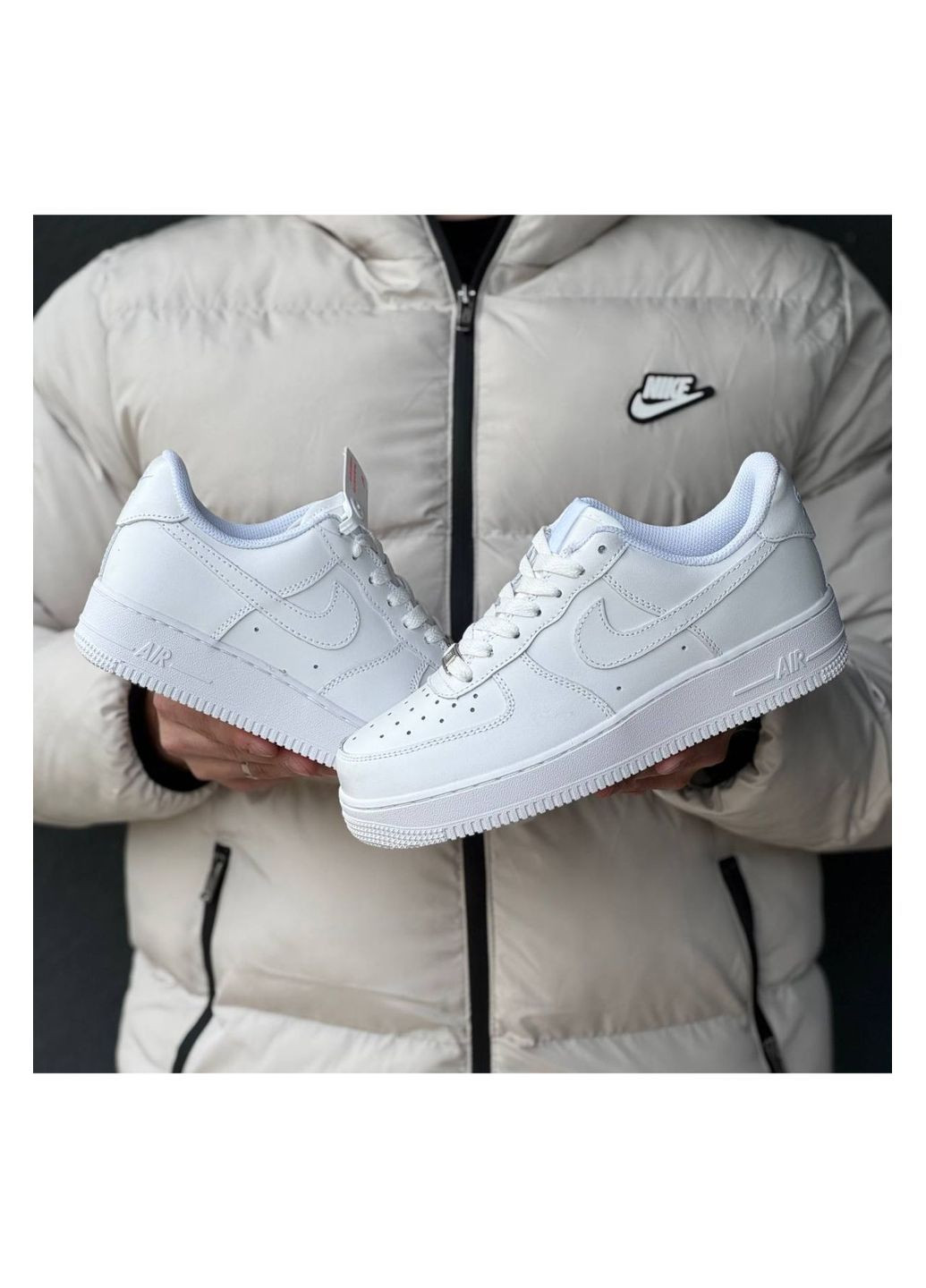 Белые демисезонные мужские кроссовки No Brand