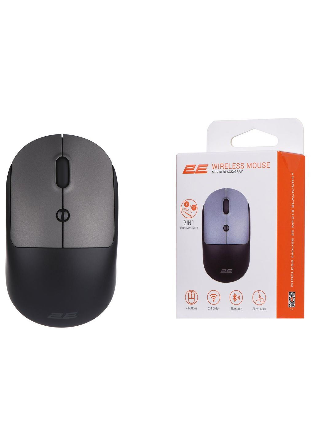 Миша бездротова MF218 Silent Black/Gray (-MF218WBG) 2E (342330970)