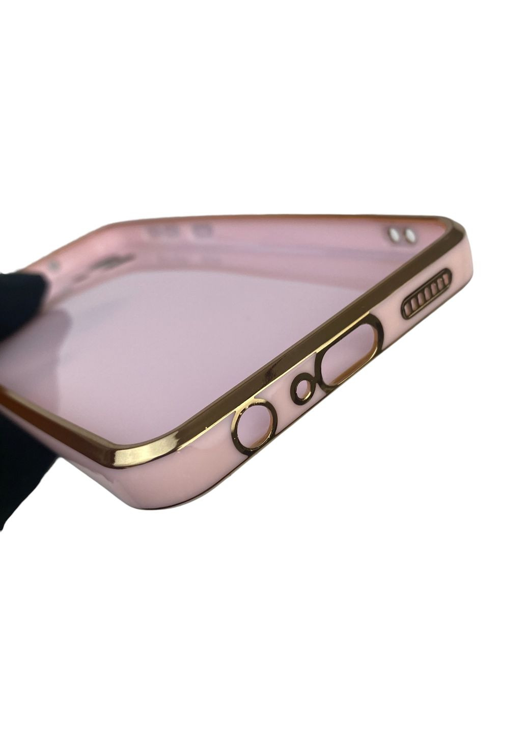 Чехол для Galaxy A04 SM-A045F с защитой камеры с золотой окантовкой на самсунг а04 пудровый gs1 Samsung (366231924)