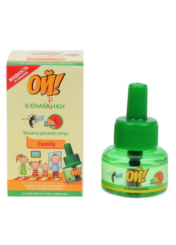 Рідина від комарів Ой! Комаріки FAMILY 30 мл. No Brand (340110148)