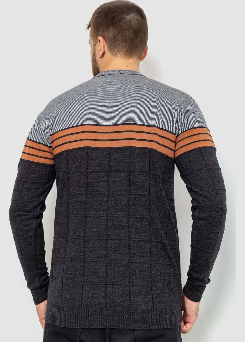 Темно-сірий демісезонний светр чоловічий, колір світло-бежевий, 161r884 Ager