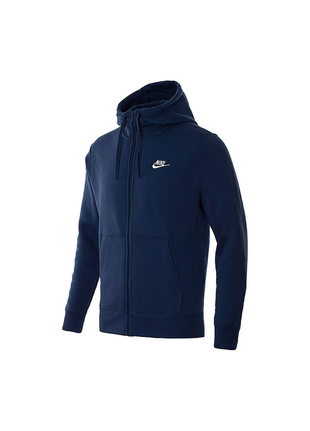 Мужская толстовка M NSW CLUB HOODIE FZ BB Синий Nike (333958598)