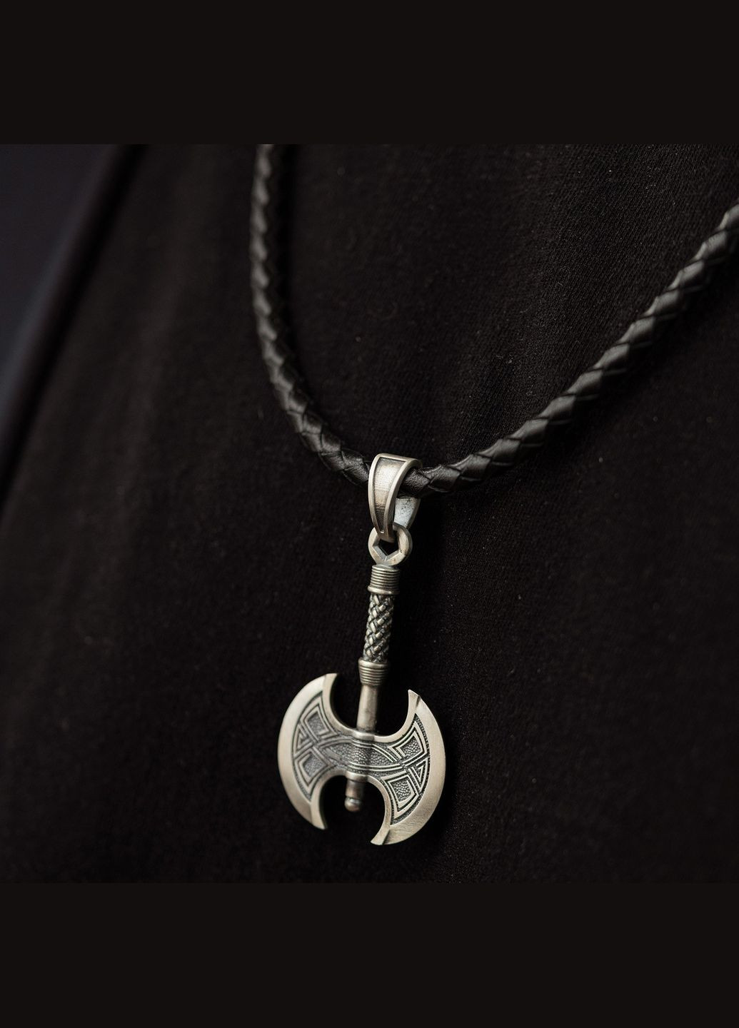 Срібний кулон Подвійна сокира 7049 Oniks (271039966)