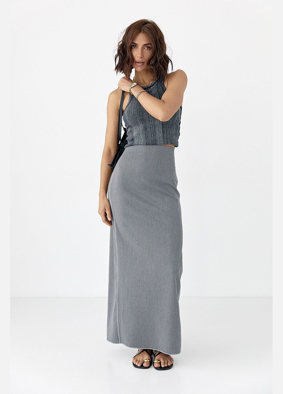 Трикотажний топ із необробленим низом Lurex (335401013)