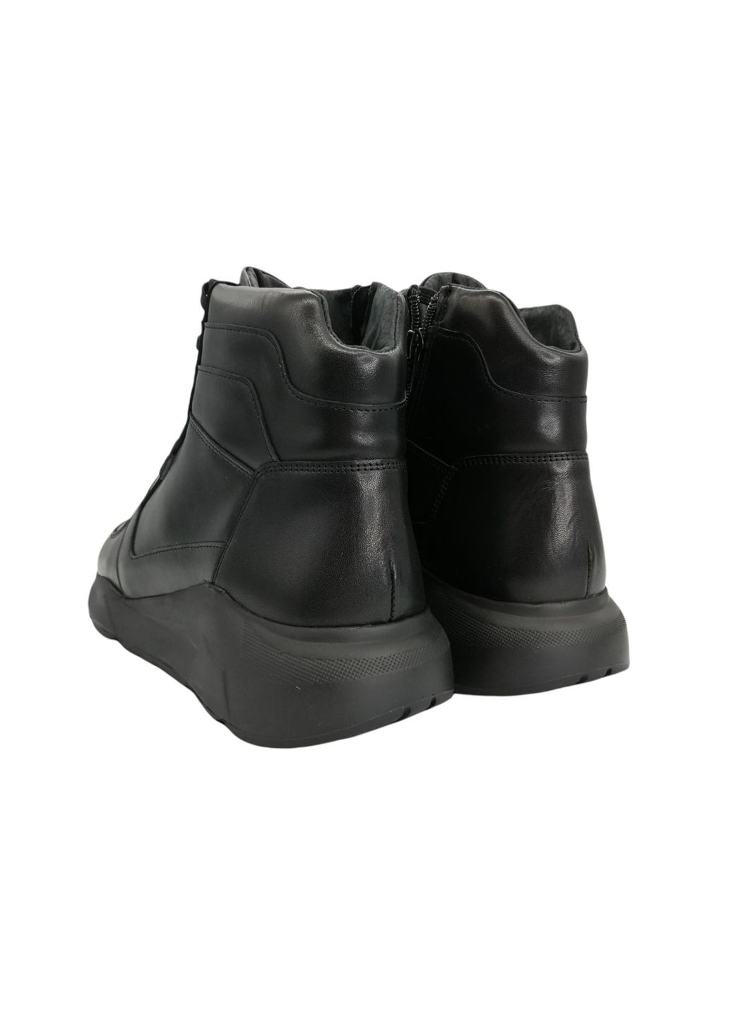 Черные осенние ботинки (р) кожа 0-2-2-4820 Badura