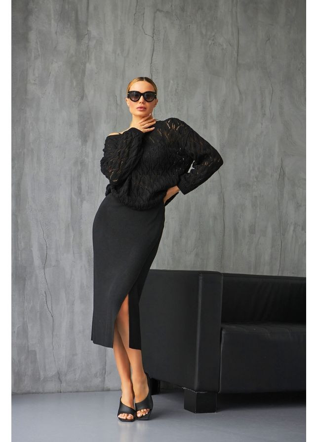 Жіноча спідниця з розрізом посередині (2458) Triko Bakh (360919849)