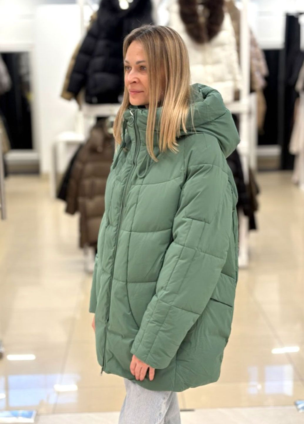 Зелений зимній Пуховик Towmy