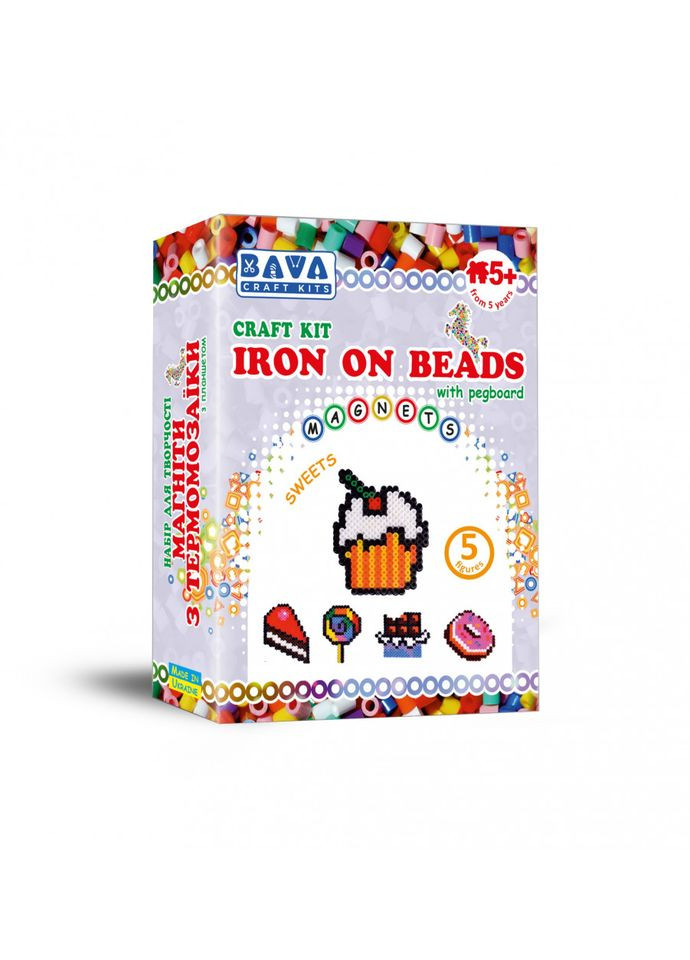 Набір для творчості "Магніти з термомозаїки" (TM-007) Солодощі УМНЯШКА (301791049)