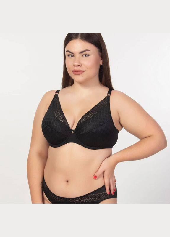 Чёрный бюстгальтер push-up на косточках Elita с косточками