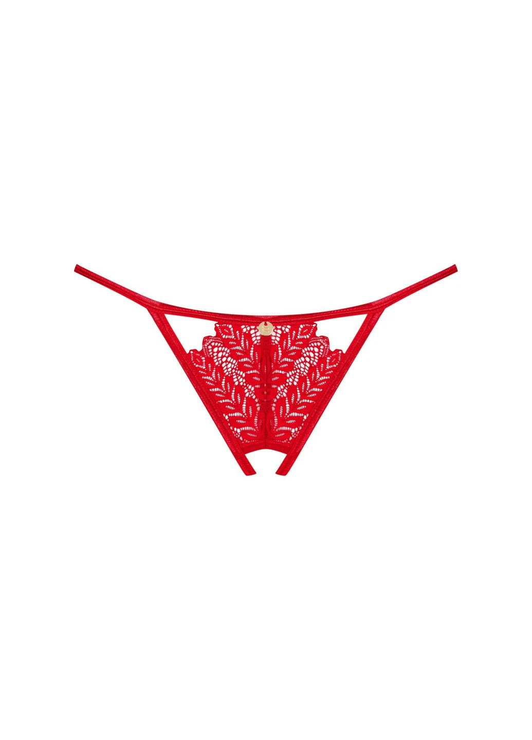 Трусики з доступом Ingridia crotchless thong, червоні Obsessive (340274663)