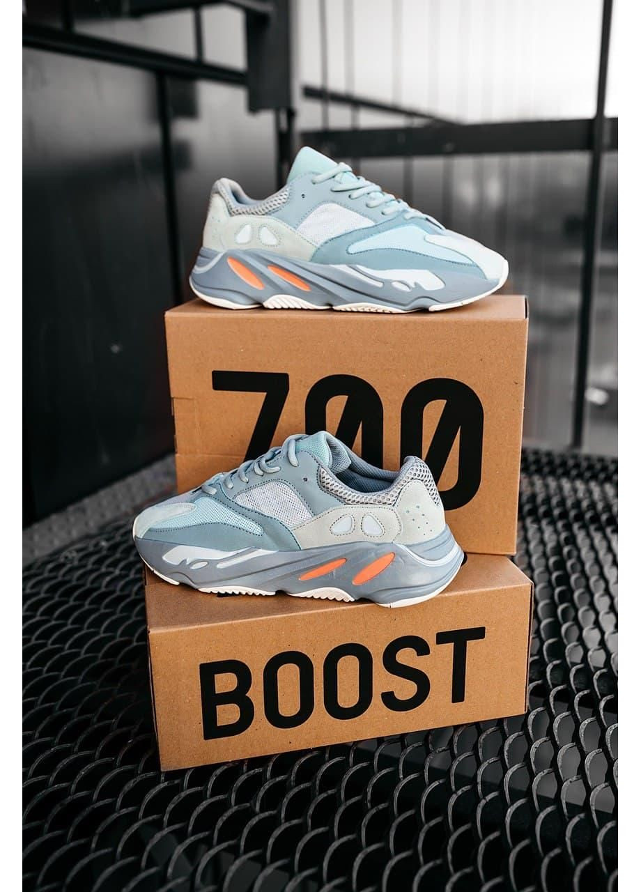 Сірі Осінні кросівки чоловічі adidas yeezy boost 700 v1 inertia grey адідас ізі буст No Brand