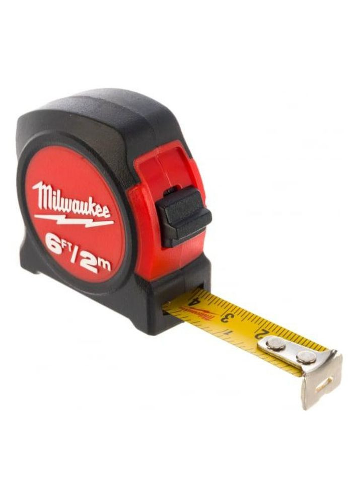 Рулетка 2 м х 13 мм двостороннє градуювання нейлонове покриття обгумована метрична (16244) Milwaukee (295036287)