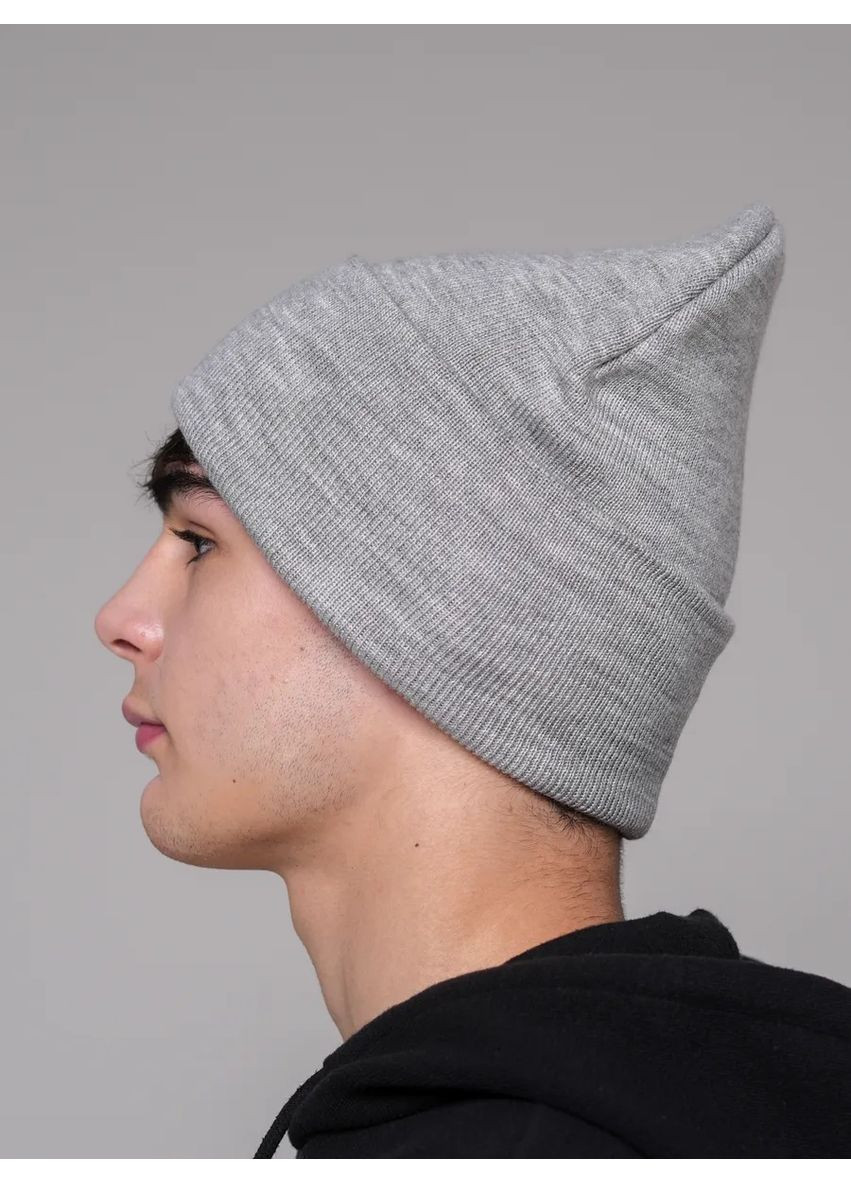 Молодіжна двошарова шапка біні лонг No Brand Шапка біні лонг лопата (362411530)