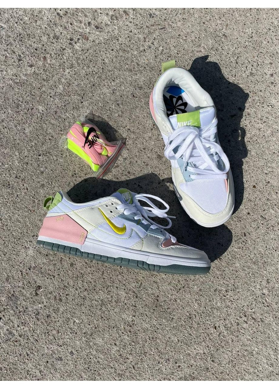 Білі Осінні кросівки чоловічі nike dunk low disrupt 2 easter pastel найк сб данк No Brand