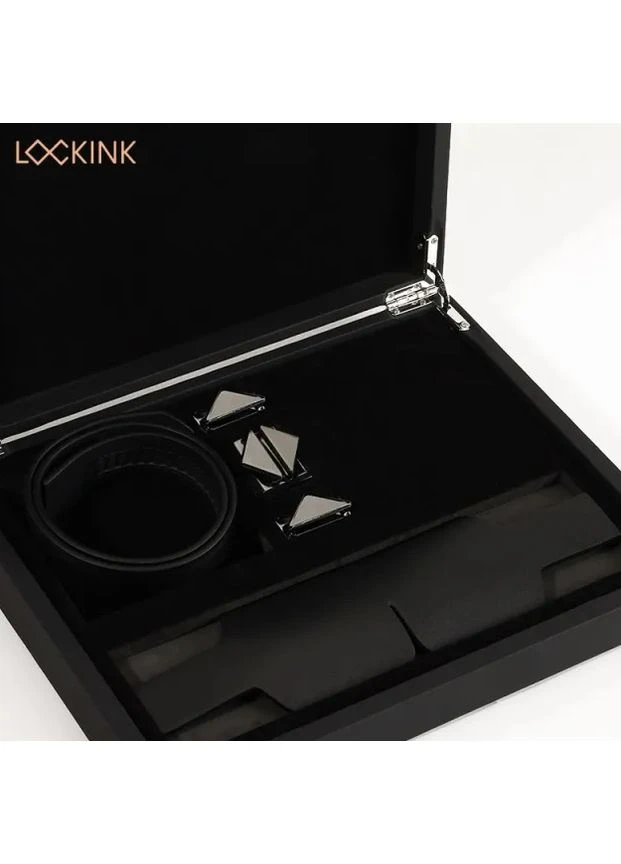 Маска на очі шкіряна чорна Lockink (296623801)