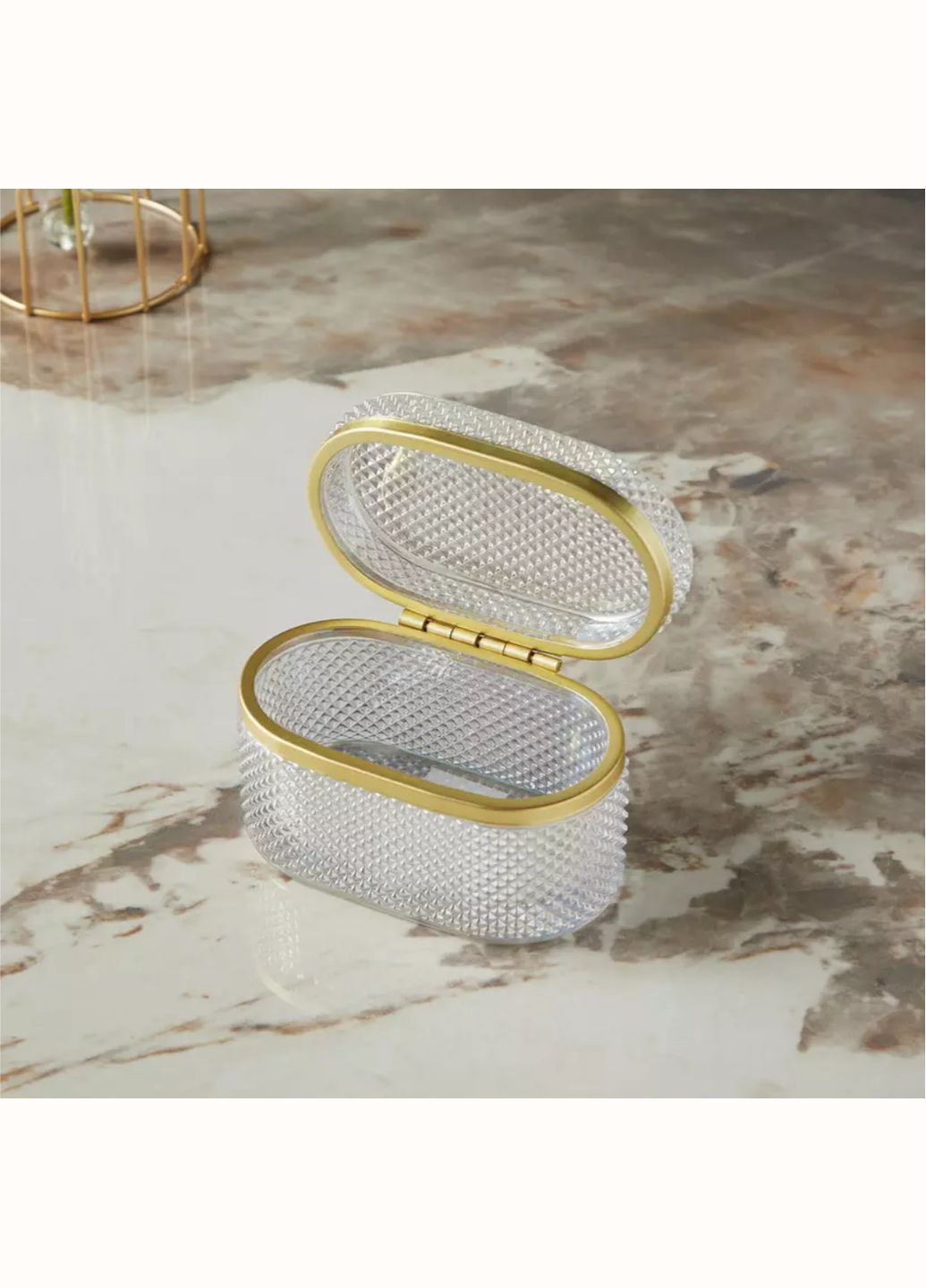 Скляна скринька для зберігання прикрас, 13,5 см No Brand (306517949)