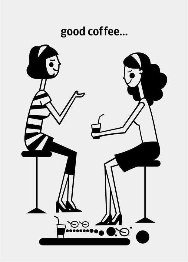 Вінілова інтер'єрна на стіну, шпалери та інші поверхні "Good coffee. Хороша кава" з Кавун наклейка (316190049)