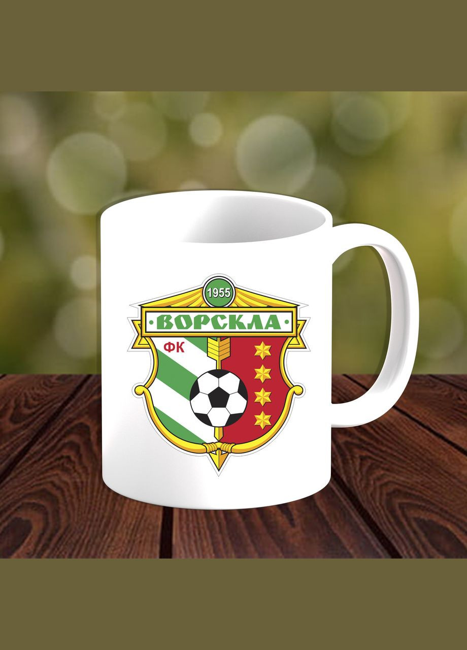 Белая кружка (чашка) с логотипом футбольного клуба "Ворскла" Кавун Чашка (316114078)