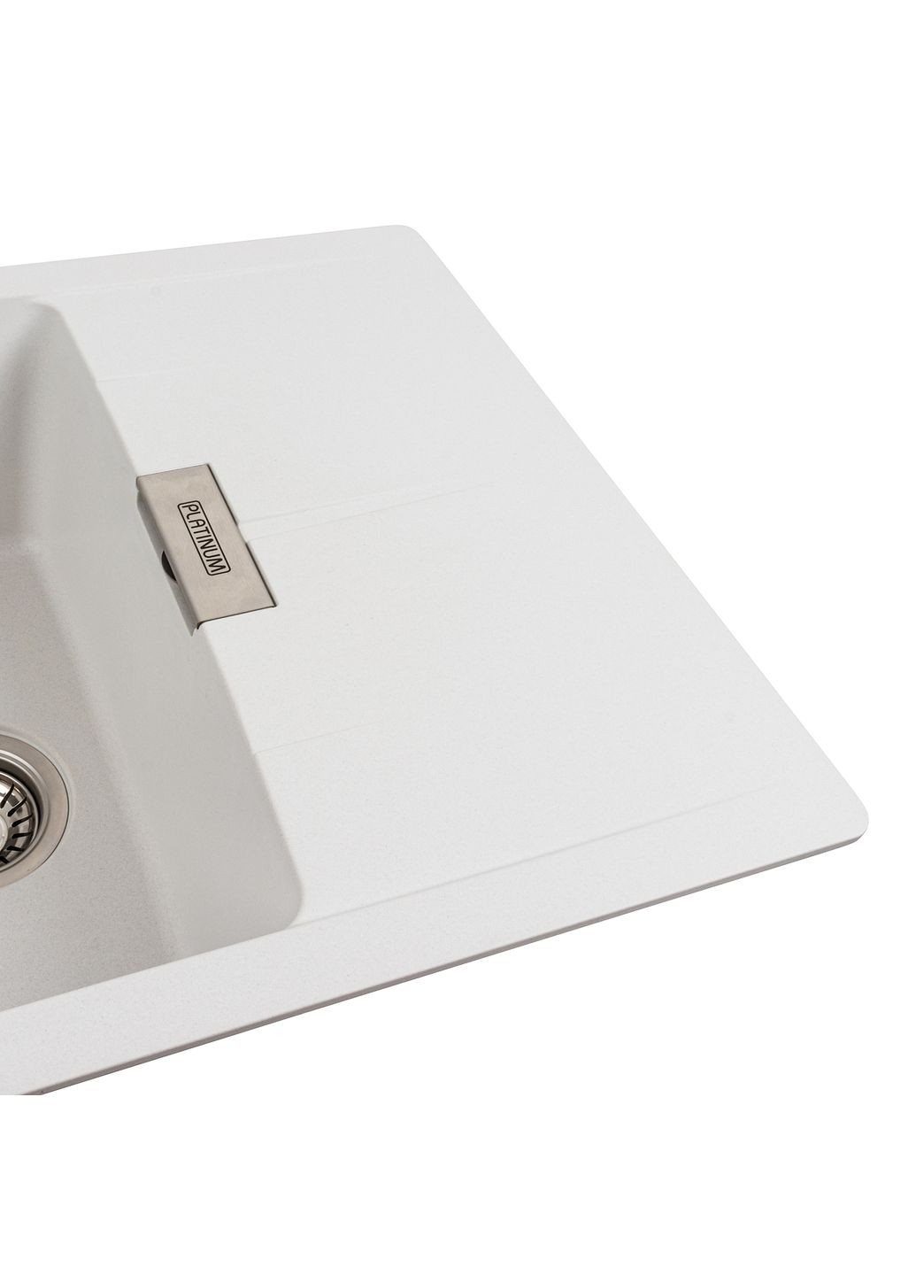 Гранітна мийка для кухні 6250 ZIRKONE матова білосніжна Platinum (269795014)