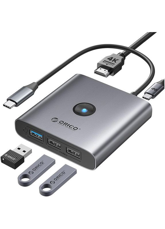 Концентратор USB Type-C FAX3-5P-GY-EP Grey (CA914227) Orico (370617618)