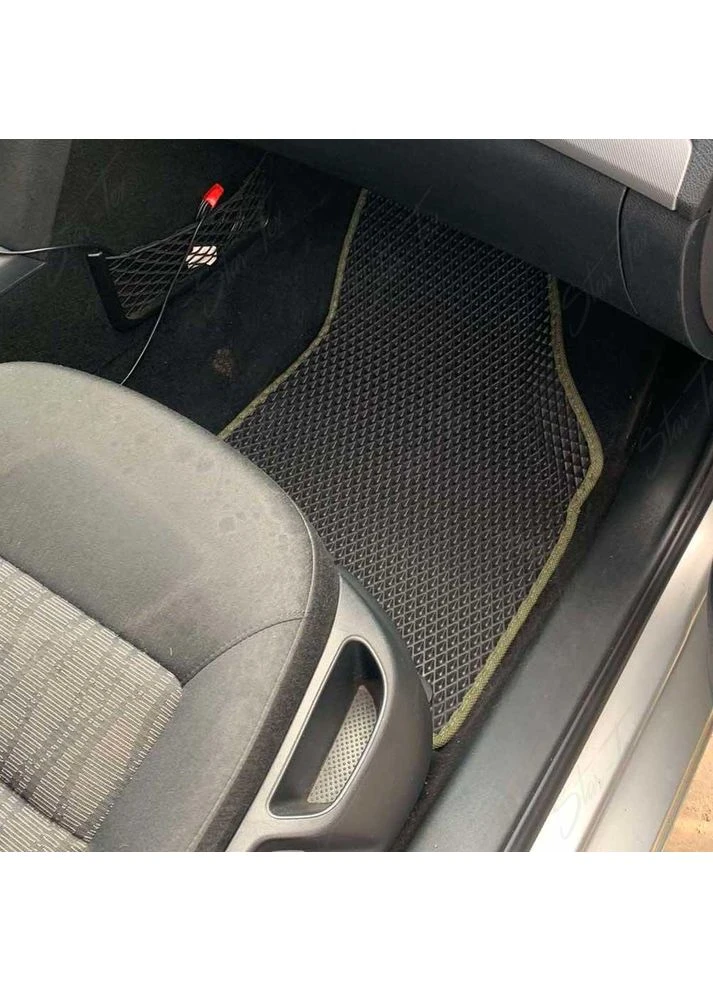 Комплект ковриков в салон на Skoda Octavia A5 (2004 - 2013) EVA/Ромб Серый + Черный Star-Tex (385017385)
