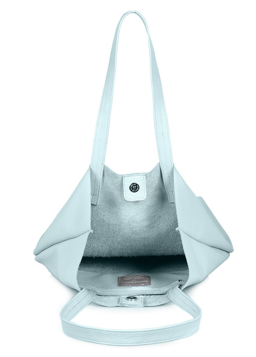 Женская кожаная сумка Iconic iconic-babyblue голубая PoolParty (372657679)