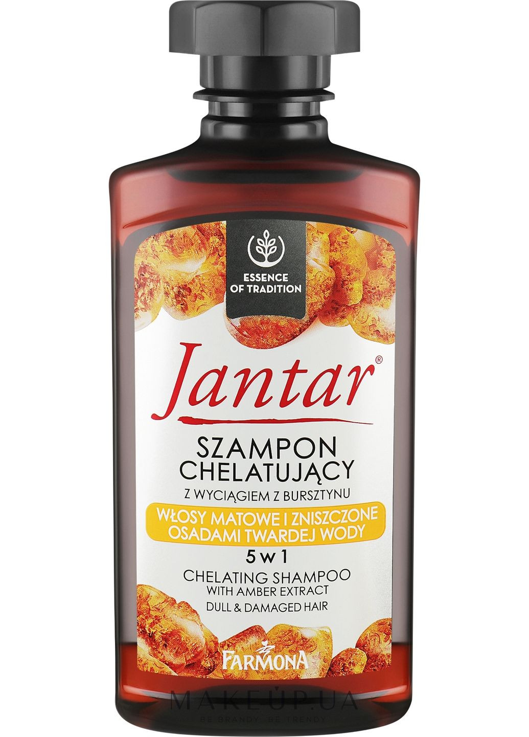 Шампунь з екстрактом бурштину 5 в 1 для тьмяного й пошкодженого волосся Jantar Shampoo 330ml (994701-31160737) Farmona (368662283)