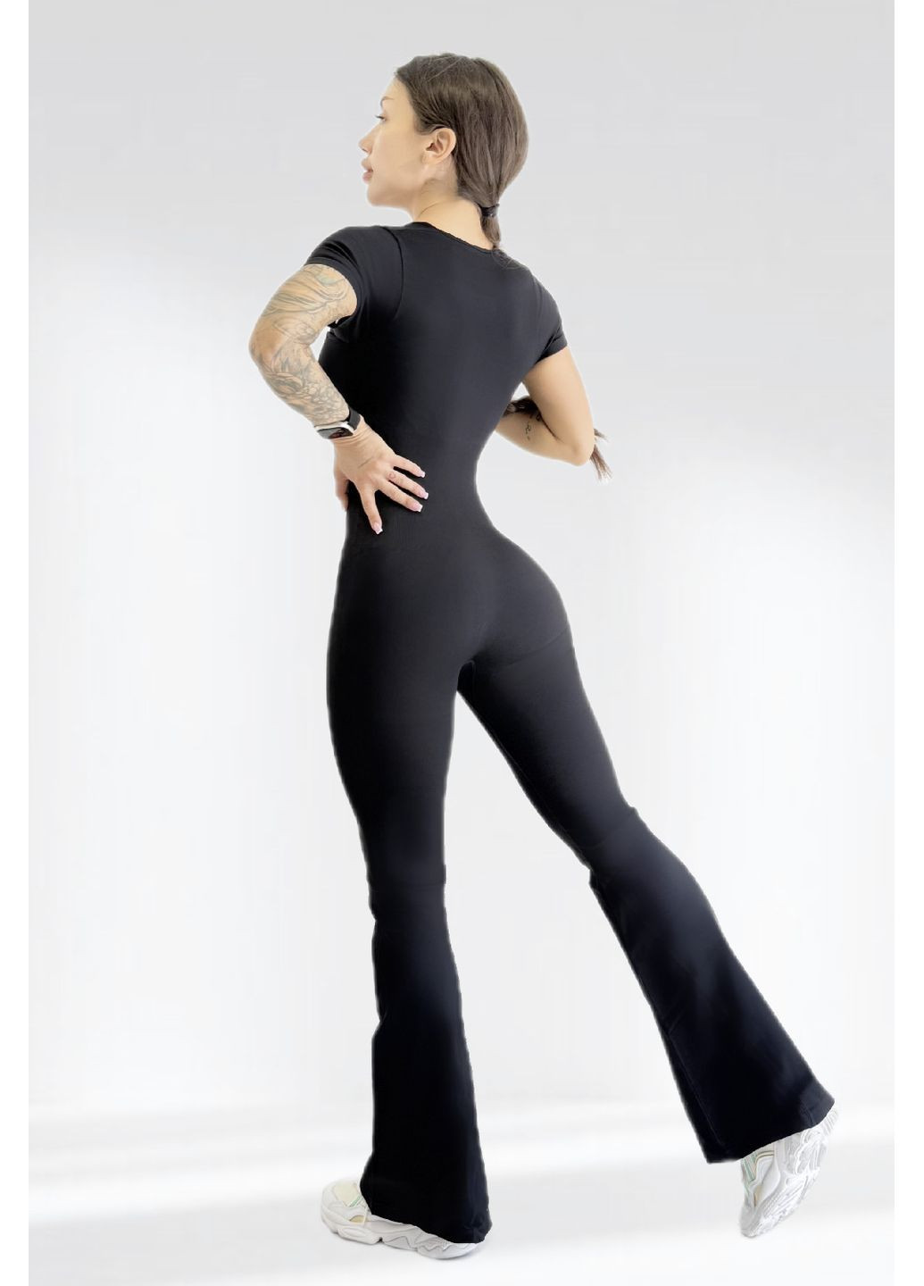 Спортивный комбинезон женский LILAFIT комбинезон-брюки чёрный спортивный нейлон