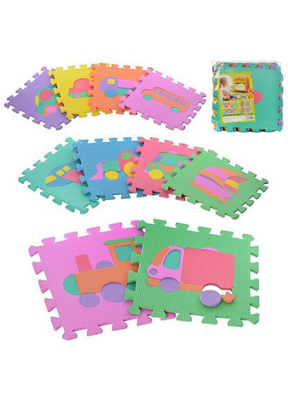 Дитячий килимок мозаїка Транспорт M 0377 матеріал Eva (369963562)