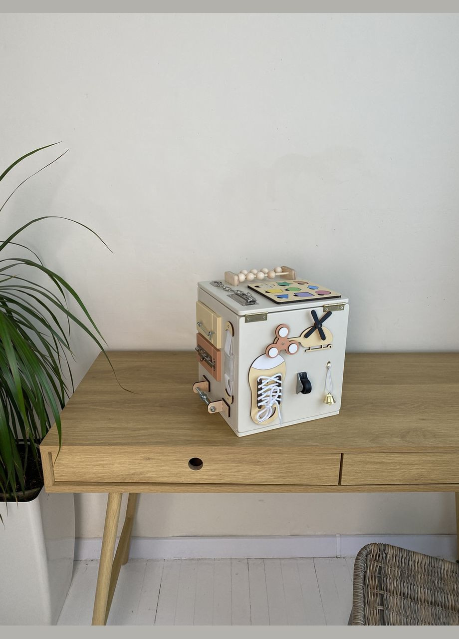 Бізікуб тумба, бізікуб з місцем для іграшок, бізікуб 25х25 см No Brand (348357587)