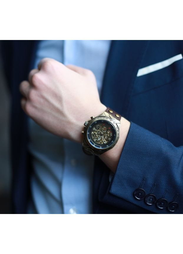 Наручний годинник чоловічий Status New Золотий (2108) Winner (363318766)