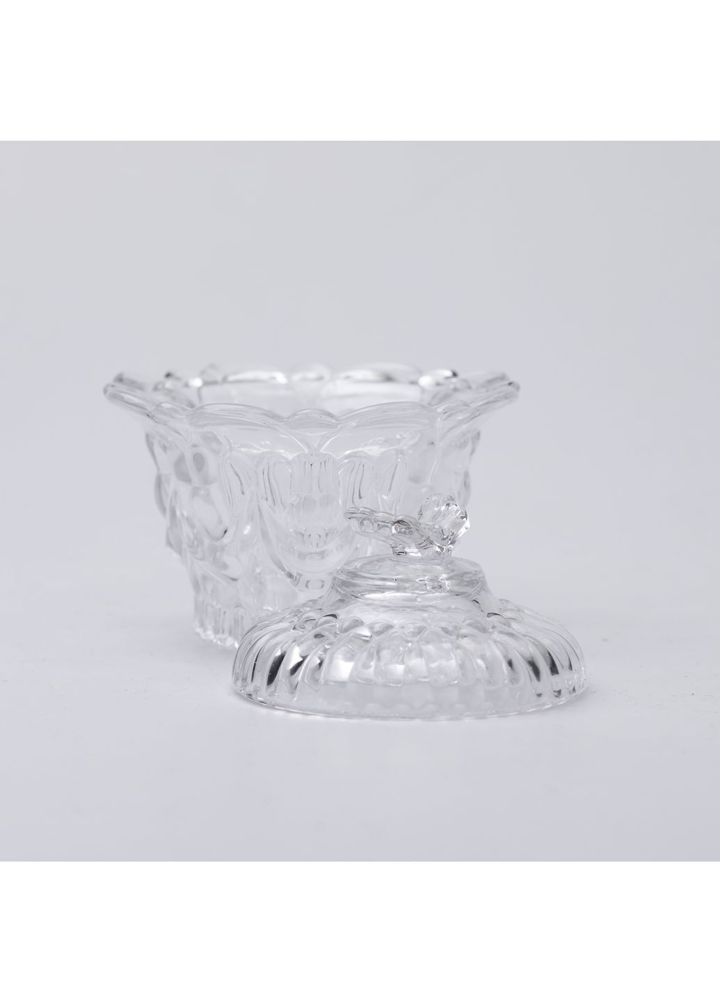 Цукерниця Yiwu Helios з кришкою з кришталевого скла прозора HP-4-113 No Brand (360977792)