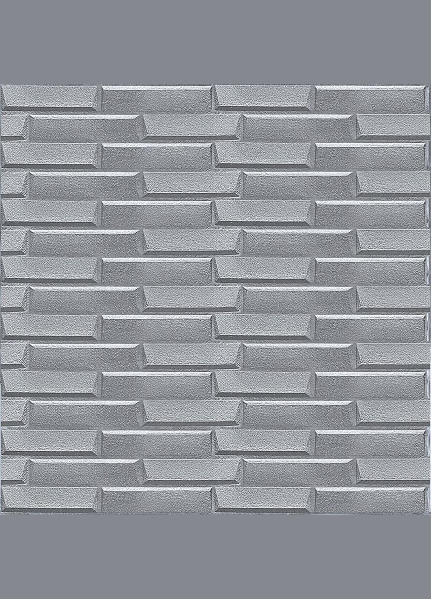 Самоклеящаяся 3D панель кладка серебро 3080x700x5мм SW00001760 Sticker Wall (300241758)