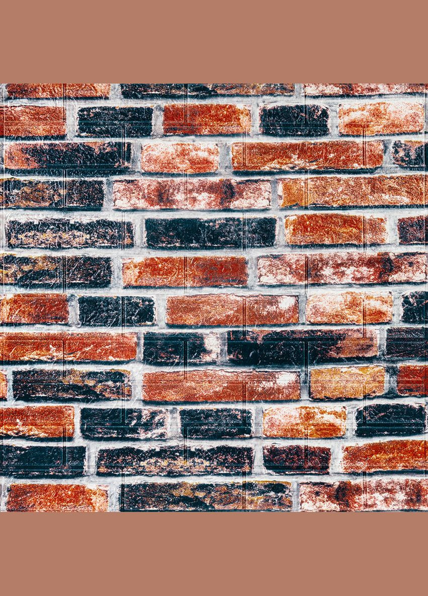 Самоклеюча 3D панель під сіро-синю катеринославську цеглу 700х770х3мм (48-3) SW-00001165 No Brand (328578358)