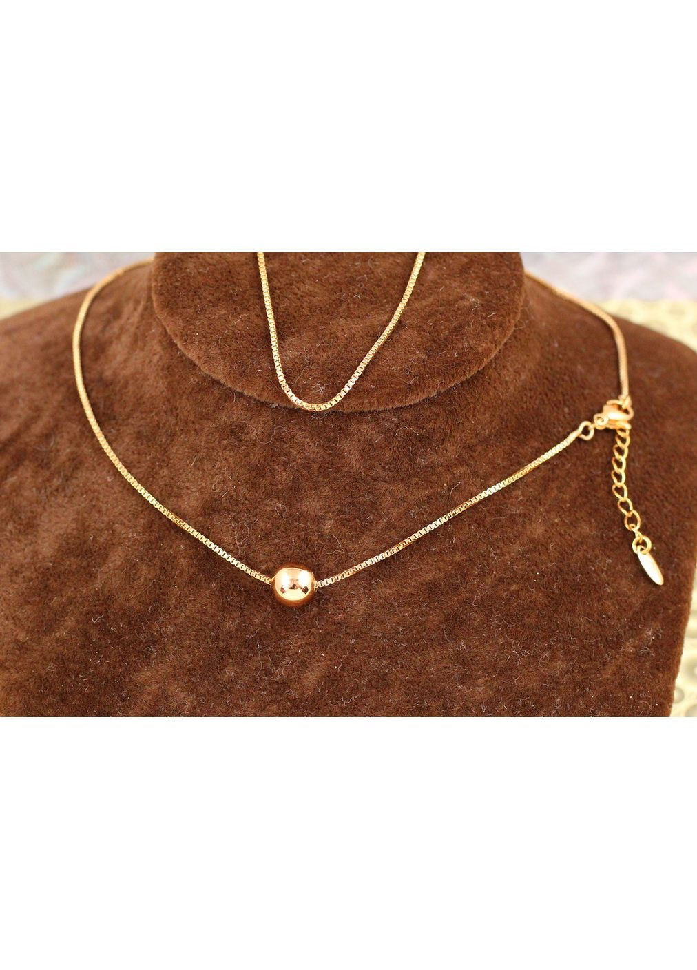 Набор цепь с шариком 45 см отбор 3 см золотистый love-shopping Xuping Jewelry (355800698)